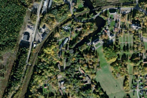 Imagen de satélite del entorno de Hedströmmen – Bruket