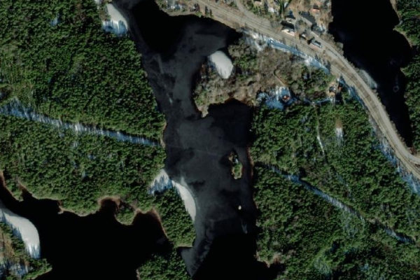 Imagen de satélite del entorno de Kornsjø