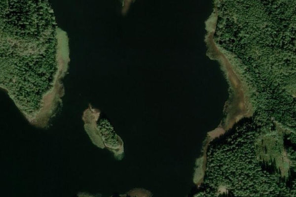 Imagen de satélite del entorno de Ören (Östergötlands län)