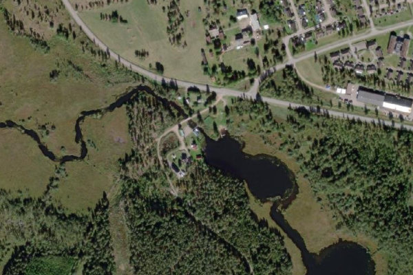 Imagen de satélite del entorno de Bulsjöån – Österbysjön