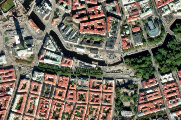 Imagen de satélite del entorno de Vallgraven
