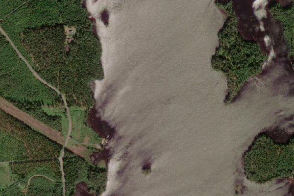 Imagen de satélite del entorno de Lången (Värnamo)