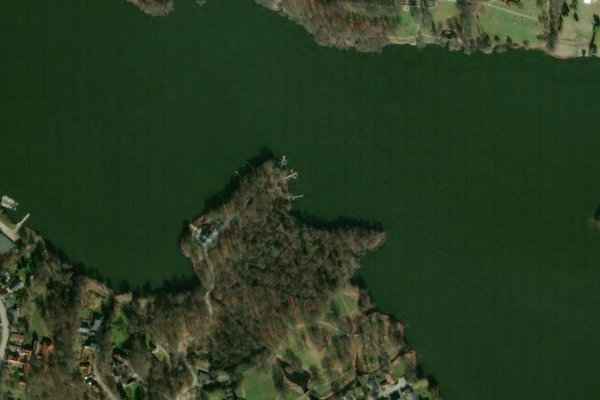 Imagen de satélite del entorno de Bagsværd Sø