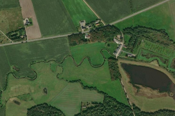 Imagen de satélite del entorno de Brøns Å