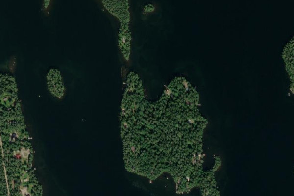 Imagen de satélite del entorno de Urajärvi (Asikkala)