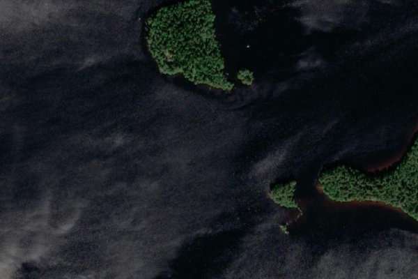 Imagen de satélite del entorno de Ounionjärvi
