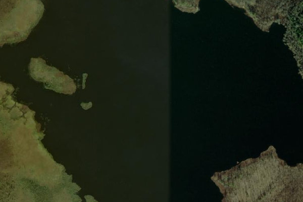 Imagen de satélite del entorno de Klāņezers