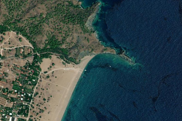Imagen de satélite del entorno de Çıralı Plajı