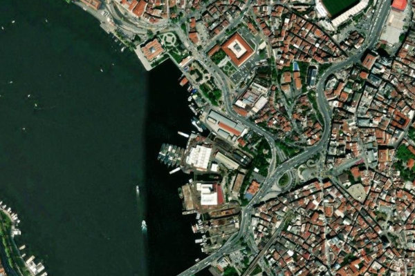 Imagen de satélite del entorno de Haliç Tersanesi