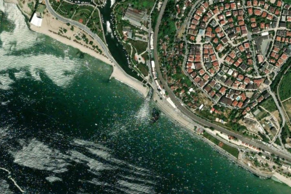 Imagen de satélite del entorno de Sazlıdere