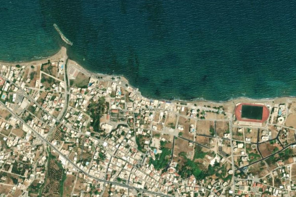 Imagen de satélite del entorno de Kissamos · puerto