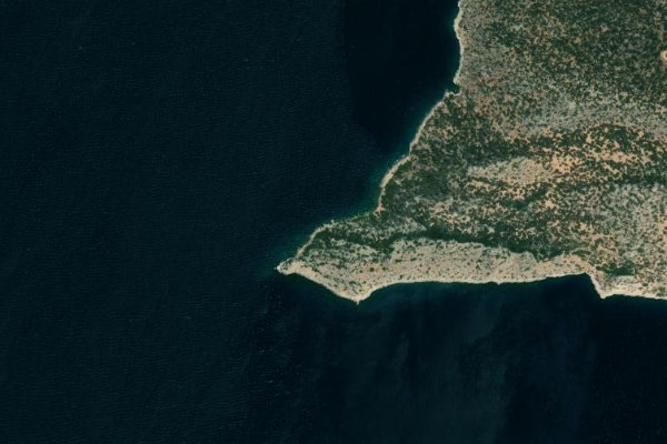 Imagen de satélite del entorno de Ákra Petrítis