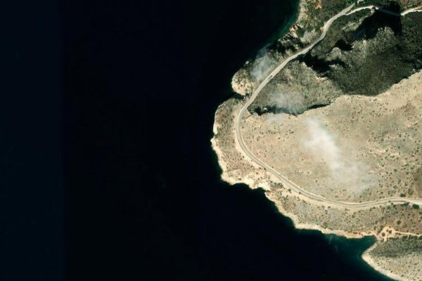 Imagen de satélite del entorno de Ákra Katafýgi