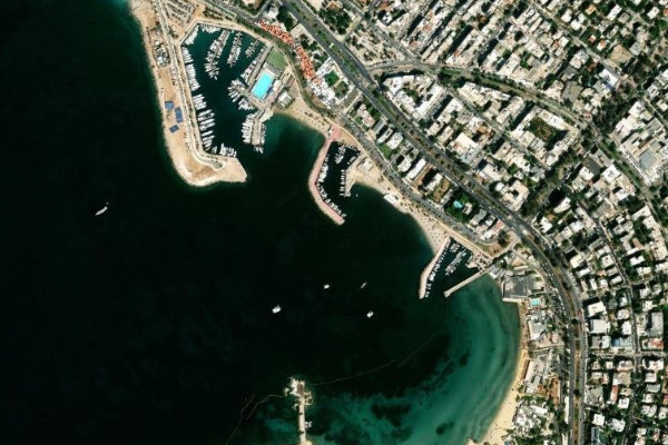 Imagen de satélite del entorno de Órmos Glifádhas