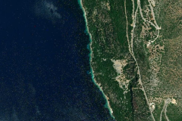Imagen de satélite del entorno de Stenó Ithákis