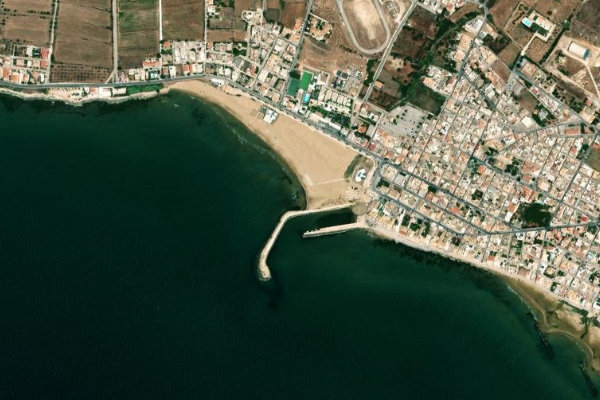 Image satellite des environs de Scicli · secteur d’embouchure