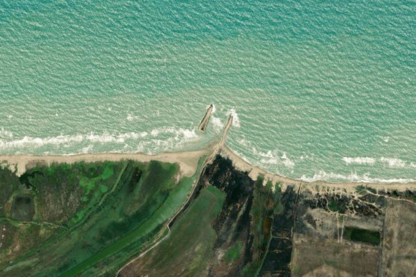 Image satellite des environs de Fiume Fortore