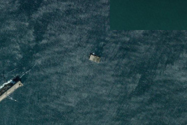 Image satellite des environs de Bilbao · secteur de brise-lames
