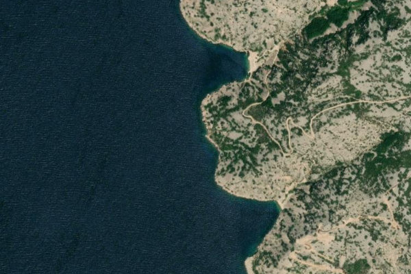 Image satellite des environs de Bačić Draga