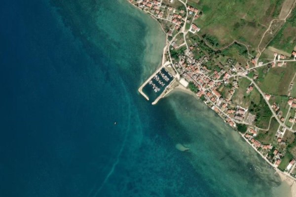 Image satellite des environs de Ljubač
