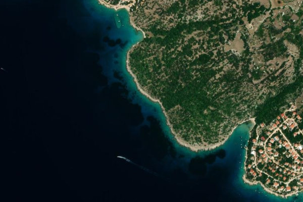 Image satellite des environs de Gramače