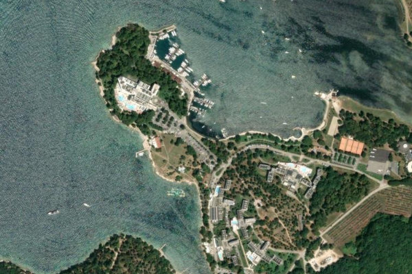 Image satellite des environs de Marina Parentium