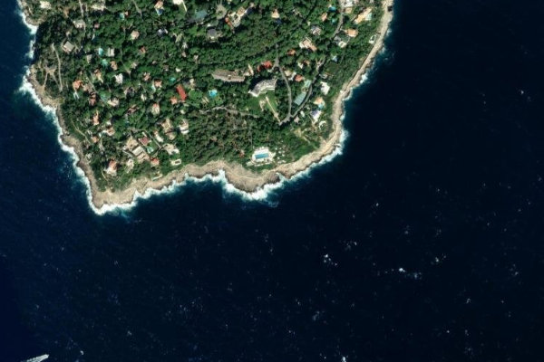 Image satellite des environs de Pointe Causinière