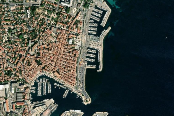 Image satellite des environs de Bassin Bérouard