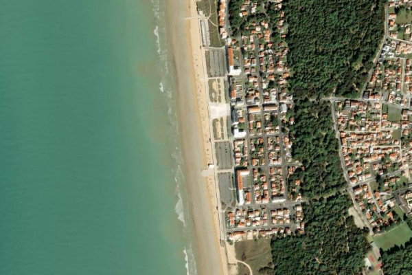 Image satellite des environs de Plage Centrale