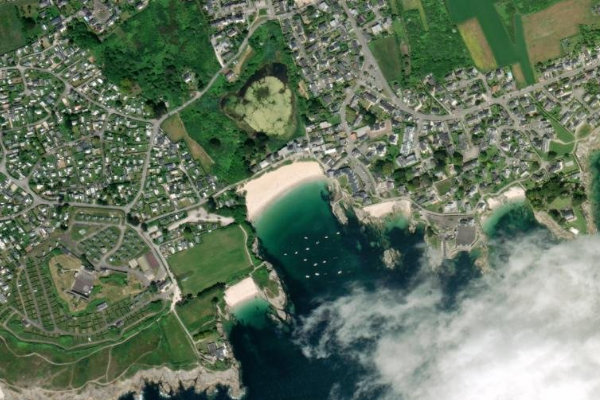 Image satellite des environs de Plage du Pérello