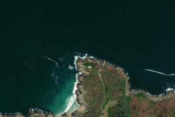 Image satellite des environs de Pointe du Milier