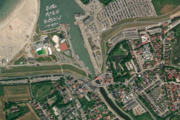 Image satellite des environs de Bensersiel
