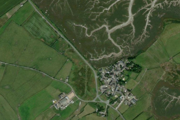 Image satellite des environs de Walney Island