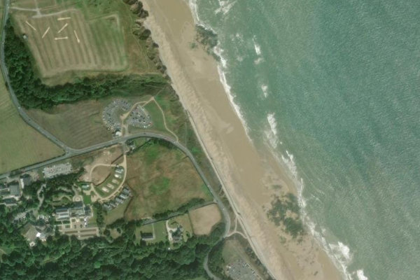 Image satellite des environs de Seaham Beach