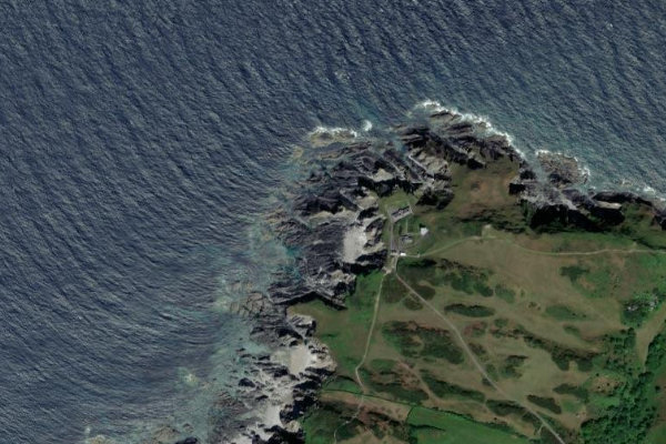 Image satellite des environs de Dunn Sand