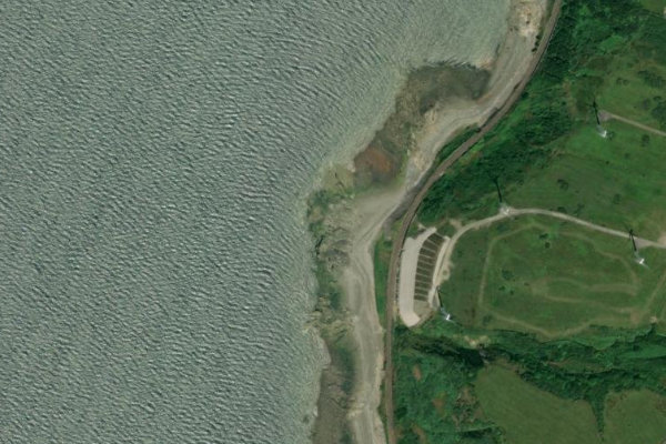 Image satellite des environs de Cunning Point