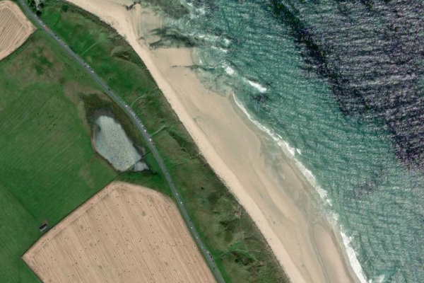 Image satellite des environs de Seahouses Beach