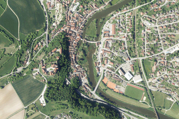 Image satellite des environs de Wörnitz (Harburg/Schwaben)