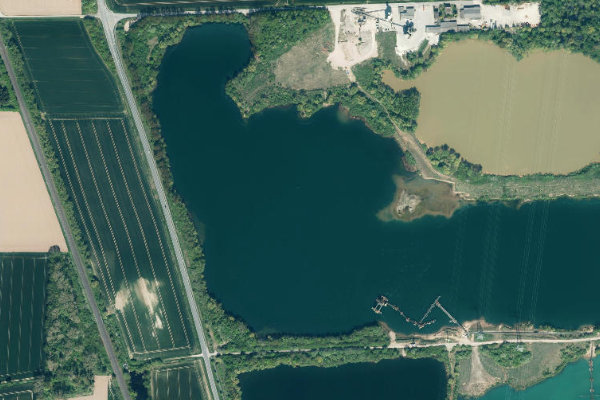 Image satellite des environs de Baggersee Tündern
