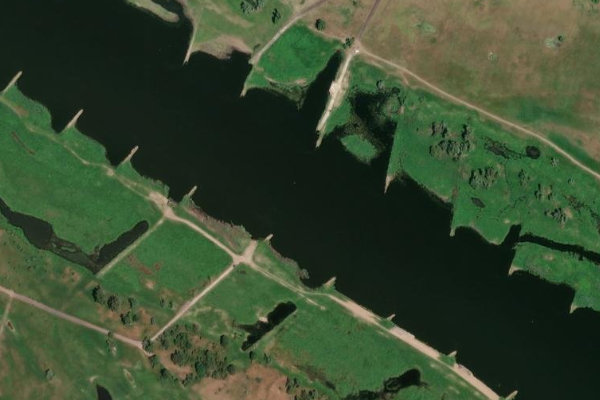 Image satellite des environs de Oder (Genschmar)