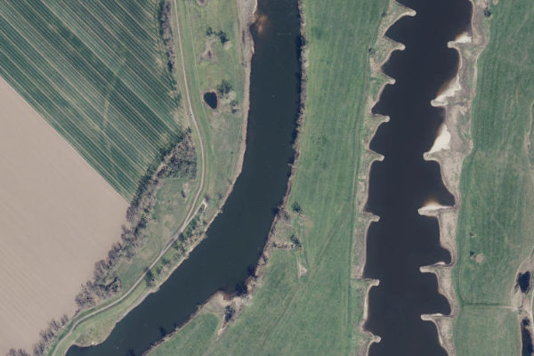 Image satellite des environs de Bleddiner Riss
