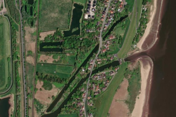 Image satellite des environs de Altarm Käseburger Sieltief