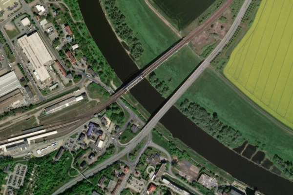 Image satellite des environs de Elbe (Riesa)