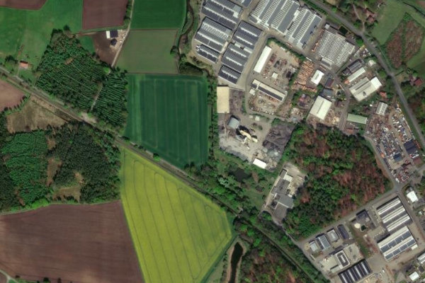 Image satellite des environs de Dinkel (Legden)
