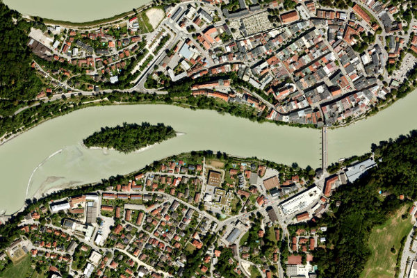 Image satellite des environs de Inn (Wasserburg am Inn)