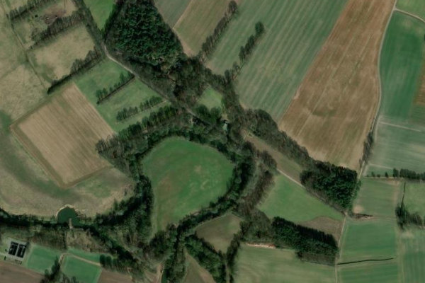 Image satellite des environs de Ems (Vadrup)