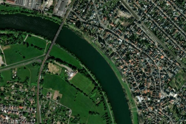 Image satellite des environs de Main (Großauheim)