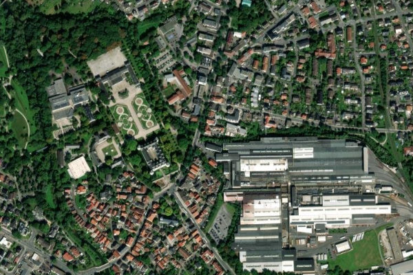 Image satellite des environs de Lippe (Paderborn)
