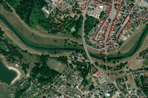 Image satellite des environs de Schwarze Elster (Jessen/Elster)