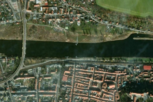 Image satellite des environs de Elbe (Pirna)